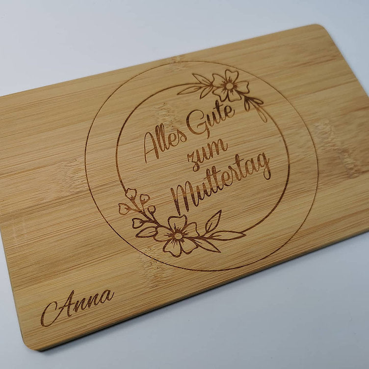 Bambus Frühstücksbrett inkl. Wunschgravur