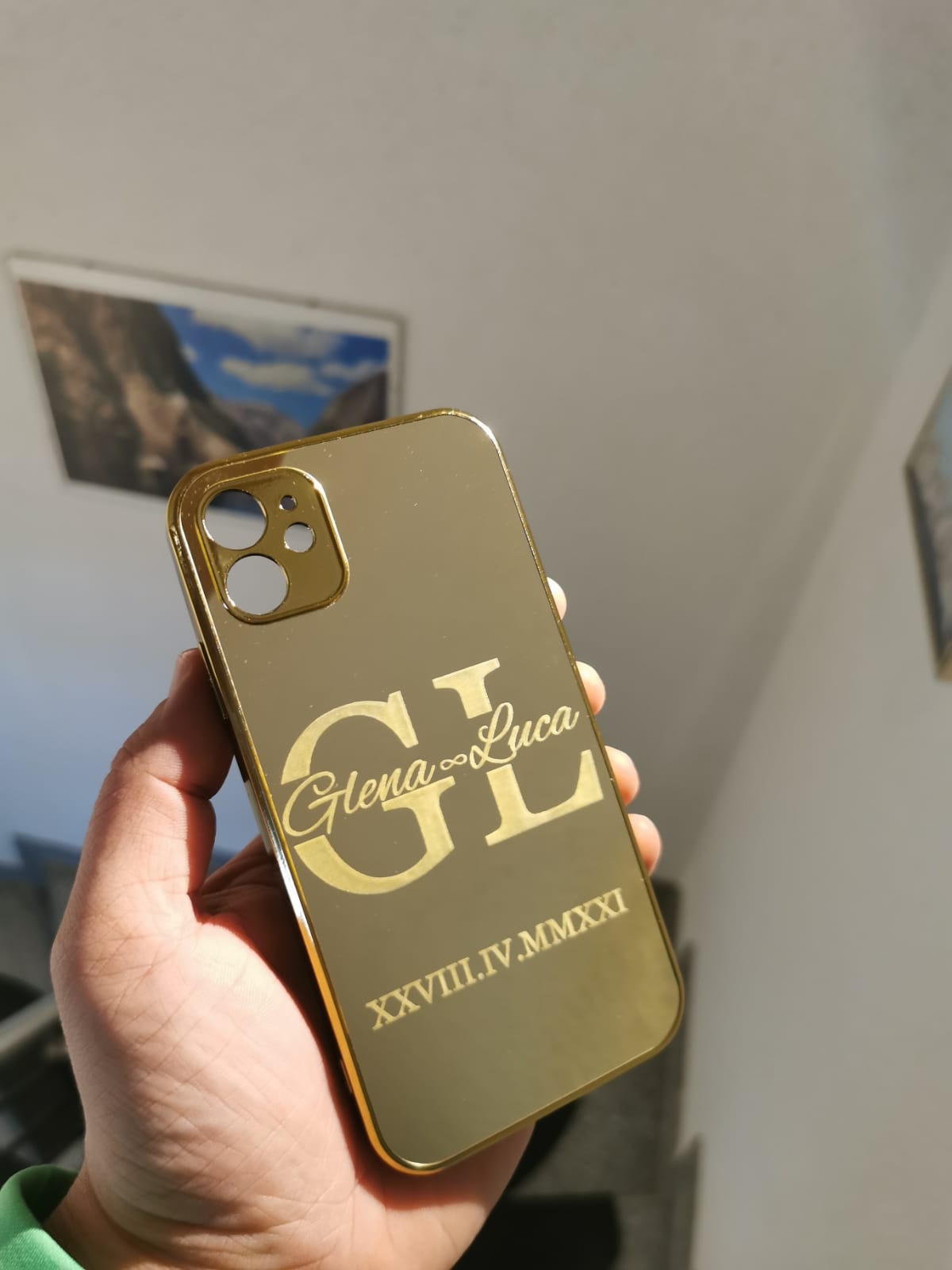 Golden Case- Lasergravur (individuell gestaltbar)